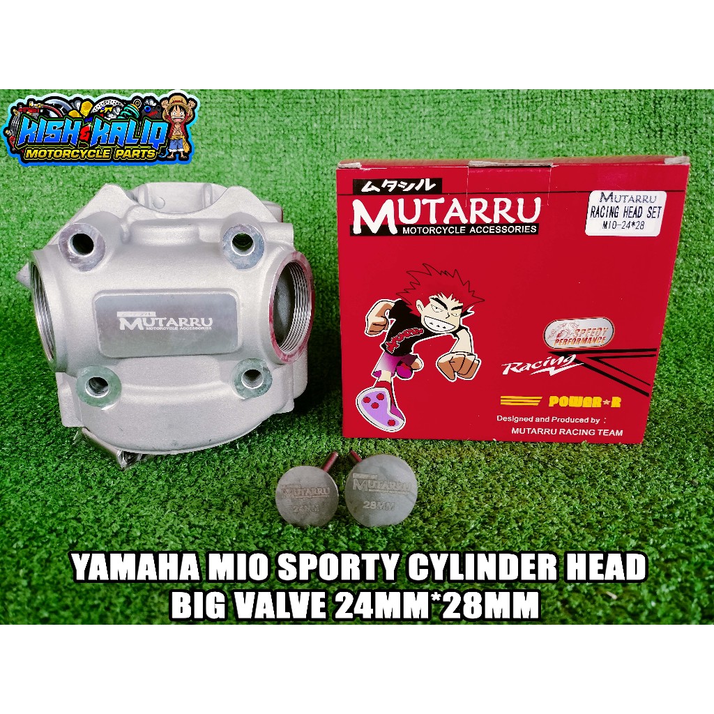 MUTARRU YAMAHA MIO SPORTY CYLINDER HEAD BIG VALVE 24MM*28MM Shopee