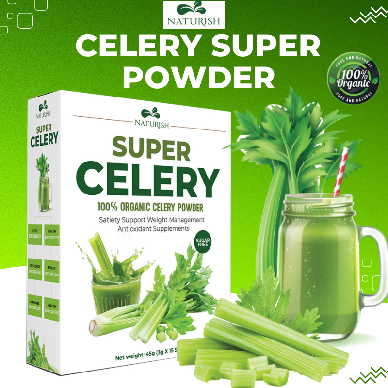 Naturish Celery Super Powder Original Organic Celery Juice Powder for ...