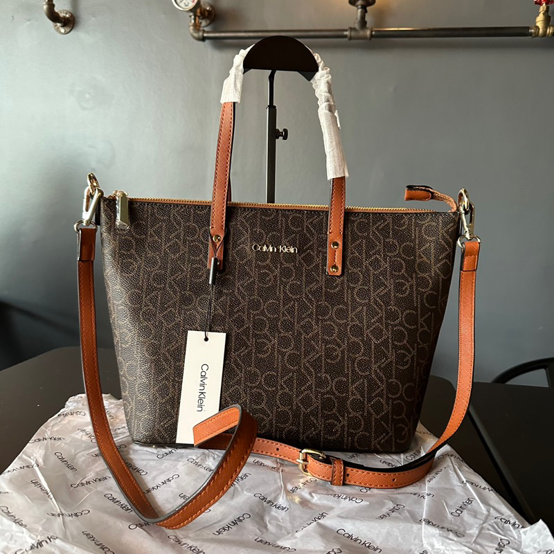 Calvin klein monogram clearance tote