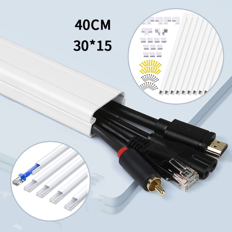 1 Set Cord Hider Wall Mounted TV, Cable Cover Channel Raceway Cable