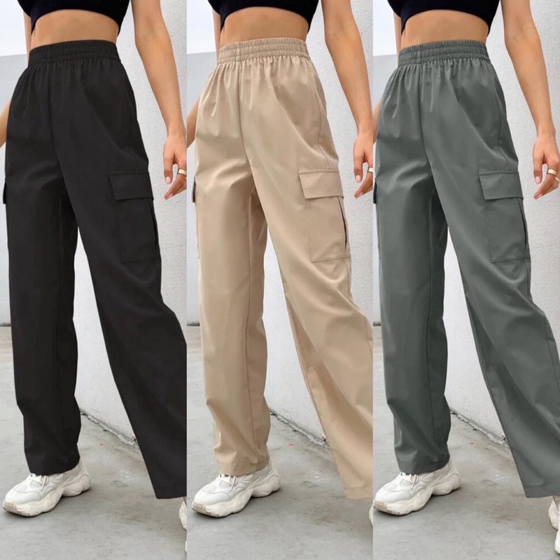 YY SHIRLEY CARGO Jogger Pants With Side Pocket thin | Shopee Philippines