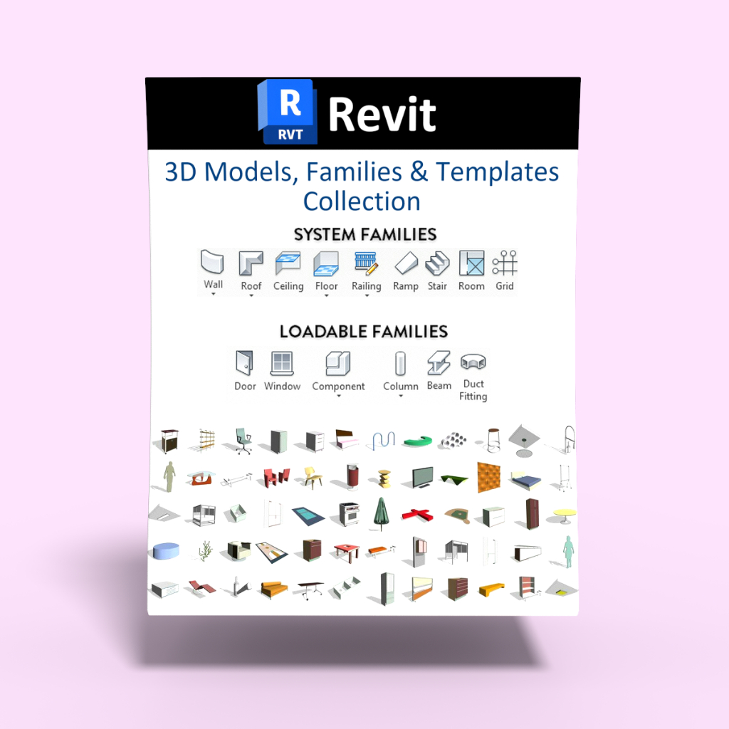Revit 3D Models, Families &amp; Templates Collections (USB Installer ...