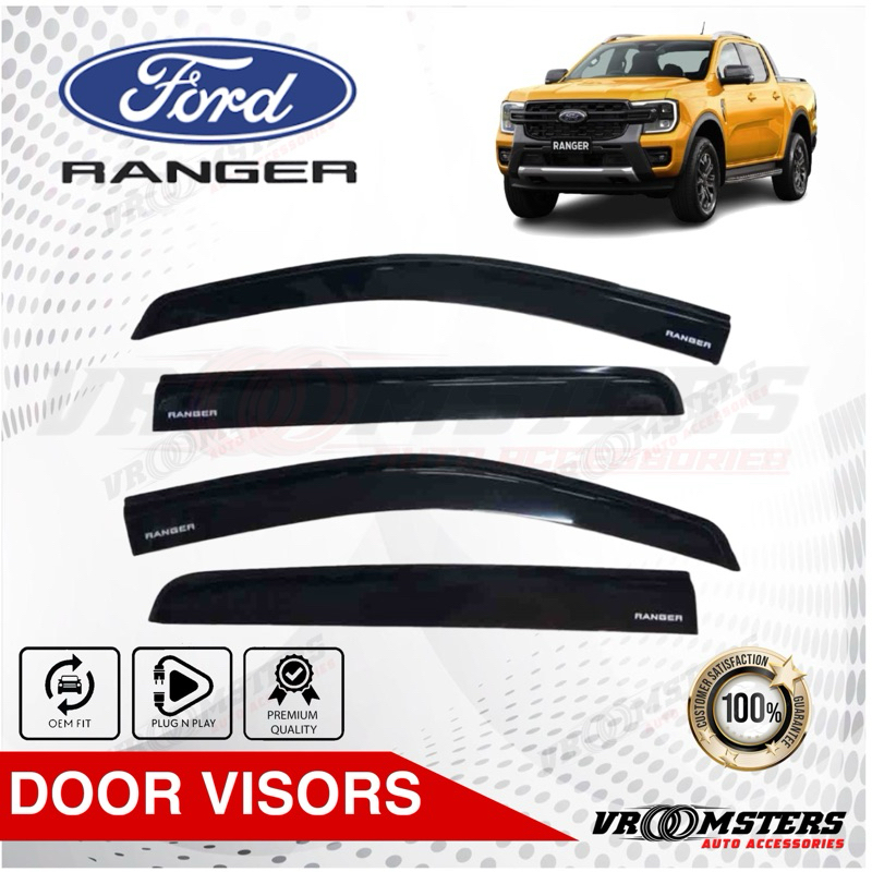 Ford Ranger 2023-2024 OEM Door Visors #Vroomsters | Shopee Philippines