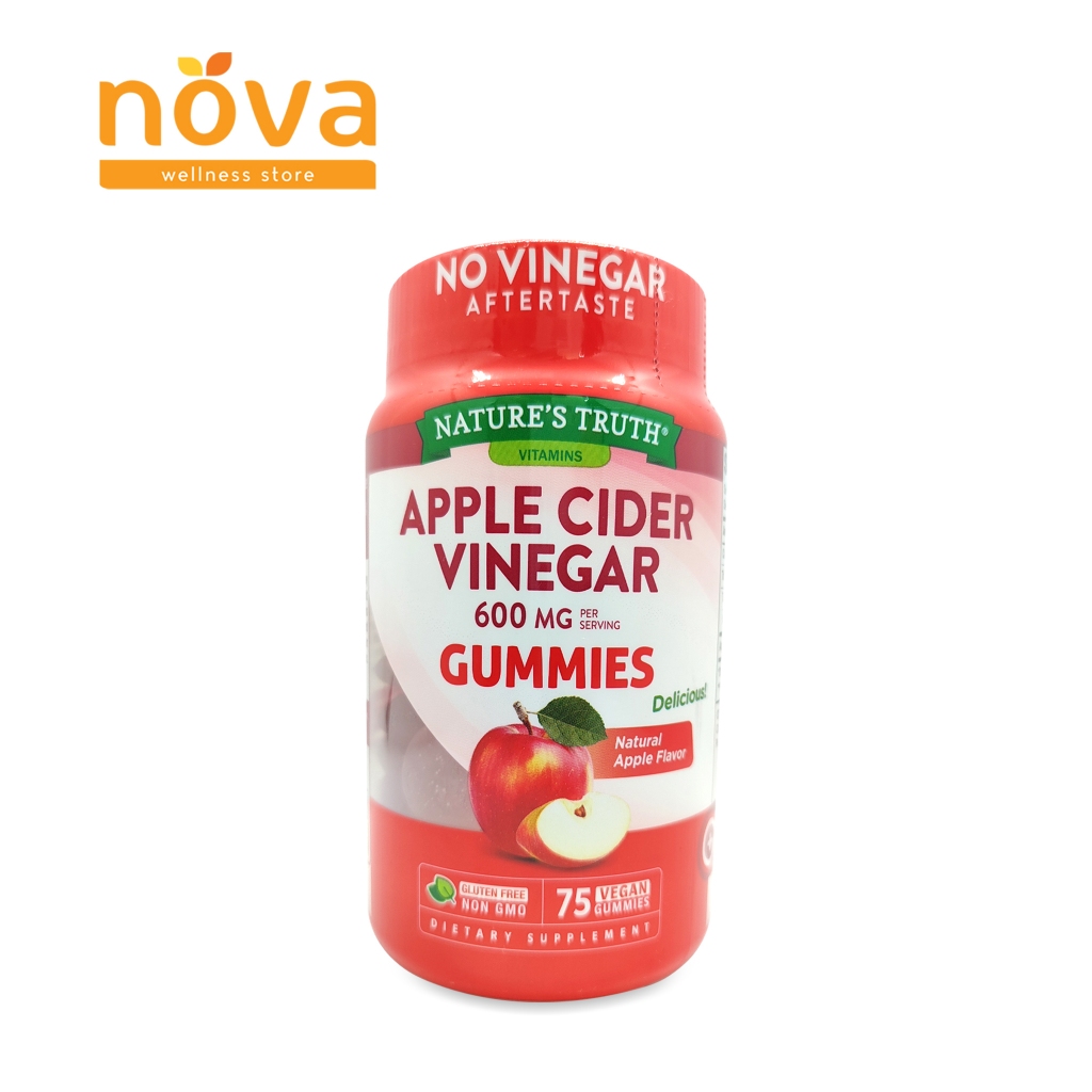 Nature S Truth Apple Cider Vinegar 600mg Gummies 75 Vegan Gummies Bottle Shopee Philippines