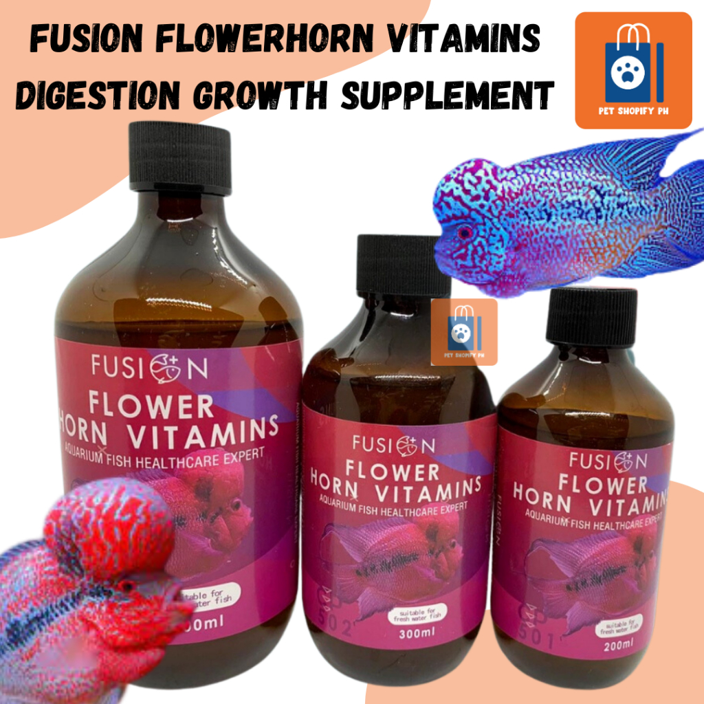 Aquarium Fish Fusion Flowerhorn Vitamins Digestion Growth Supplement