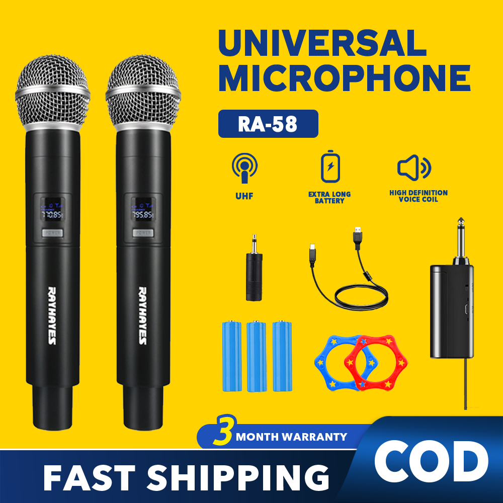 Original Wireless Microphone dual handheld mic karaoke plug and play
