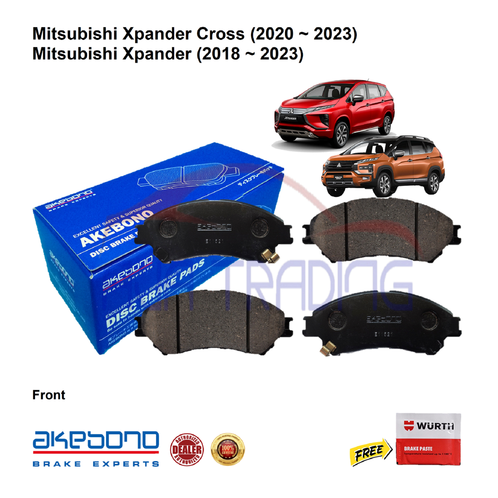 Genuine Akebono Front Brake Pads for Mitsubishi Xpander / Mitsubishi Xpander Cross (20182023