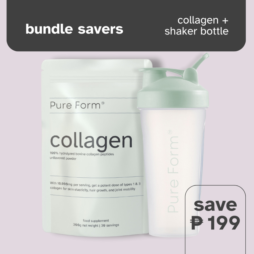 Collagen + Shaker Bottle | Pure Form Bundle Savers | Shopee Philippines