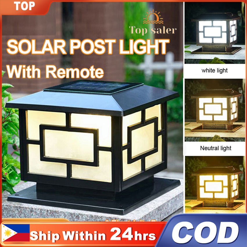 solar light outdoor waterproof Solar Post Light LED Solar Garden post ...