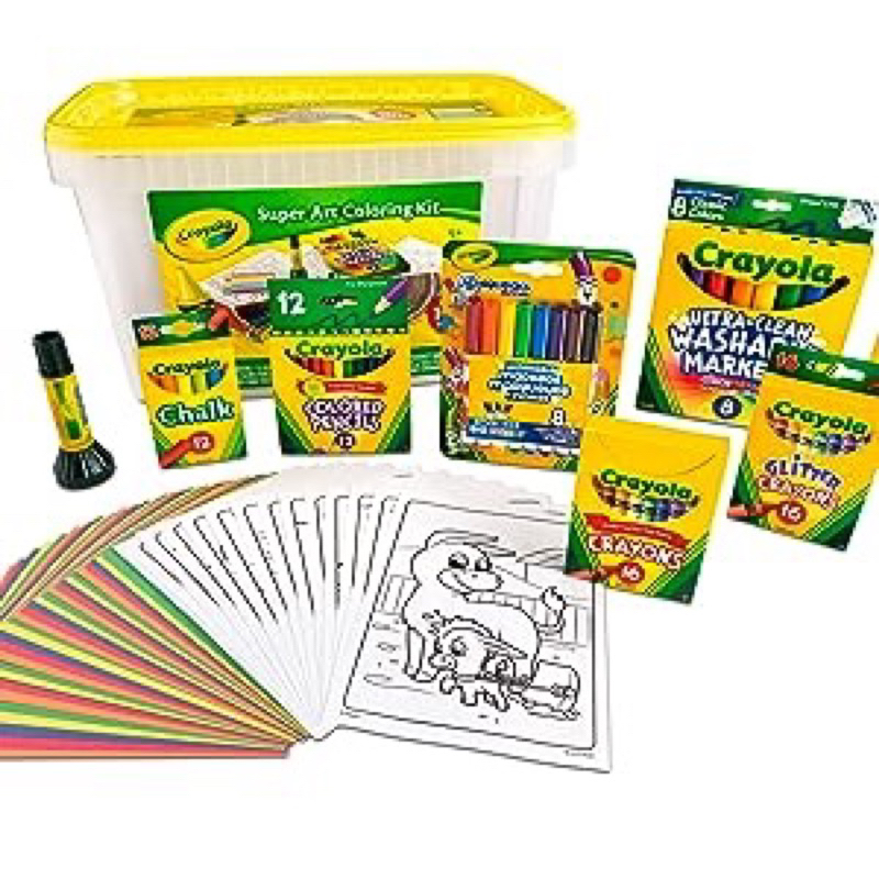 Crayola Super Art Coloring Kit, Arts & Crafts Gift for Girls & Boys, Styles Vary, 100+ Pcs ...