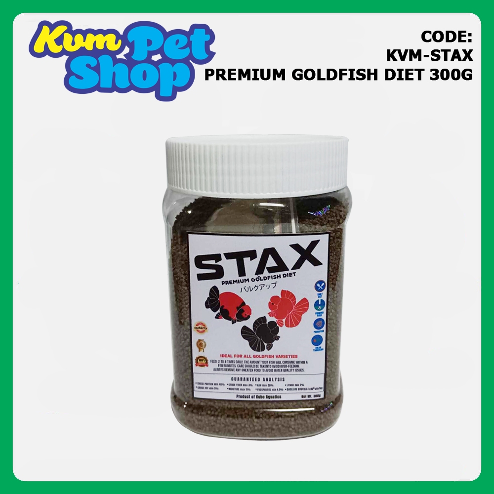 STAX Premium Goldfish food 300g with Probiotics and Spirulina powder