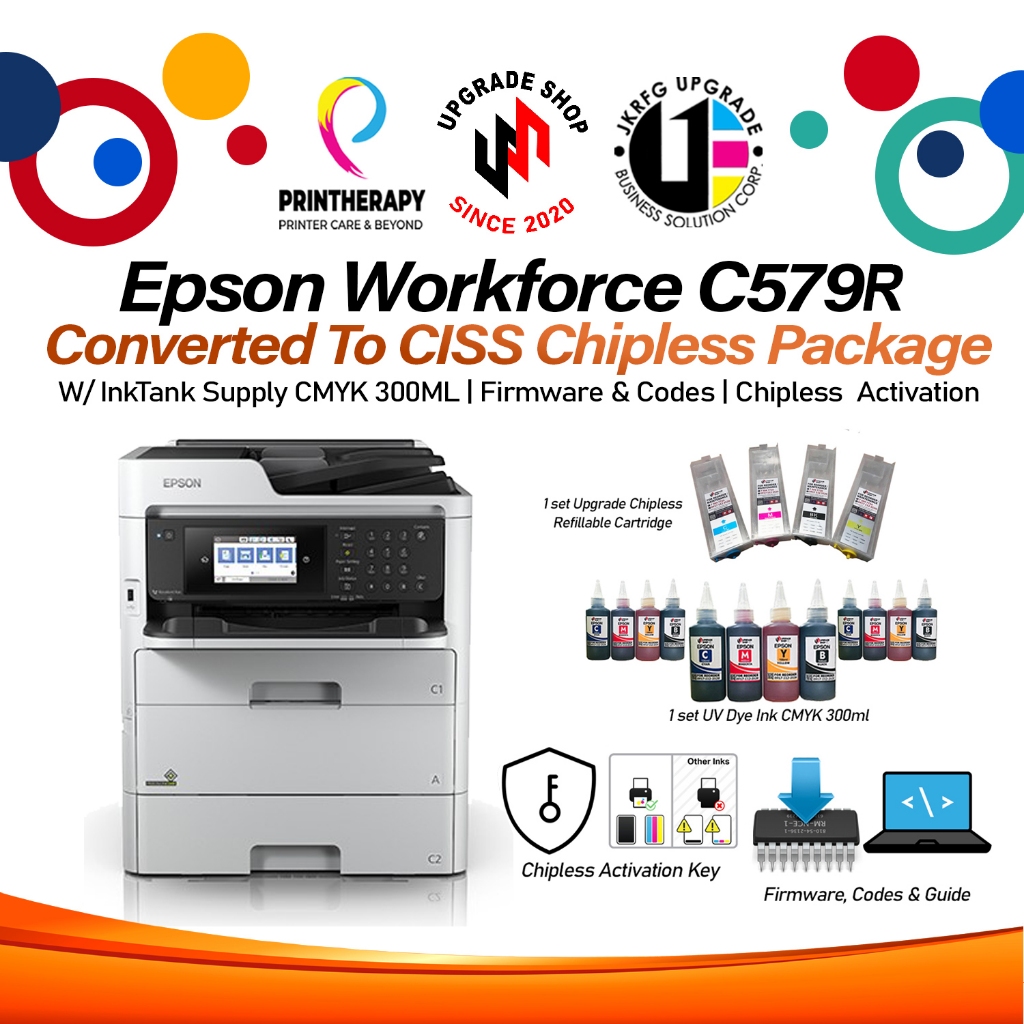 Chipless Epson Workforce Pro Wf C579r Duplex All In One Inkjet Printer C579r 579r Wfc579r 7519