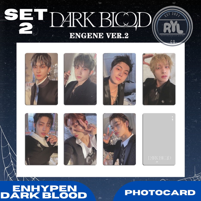 7 pcs/set] EN- 'Dark Blood' Album Photocards with BACK print