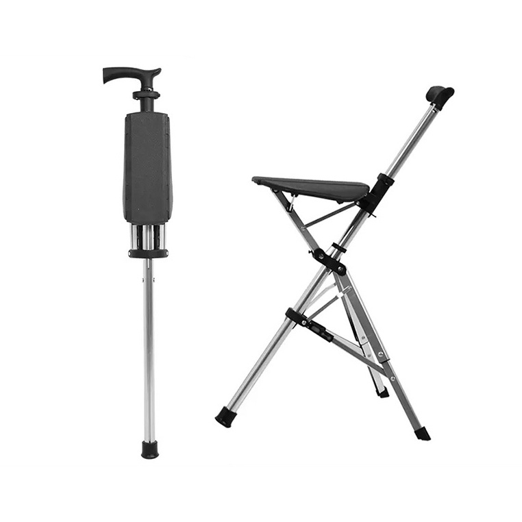 Folding Cane Seat Combo 120KG Capacity Portable Cane Stool Handy