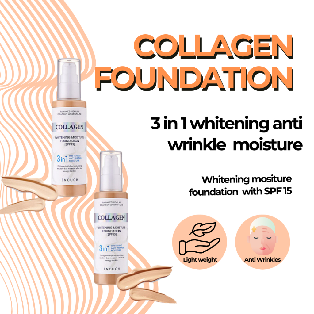 Original Collagen whitening moisture foundation SHF15 3in1 whitening ...