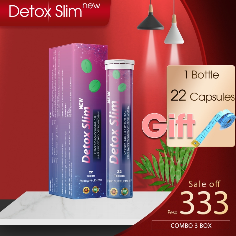 [1 box/22 Tablets] Original Detox Slim Slimming Effervescent Tablets [1