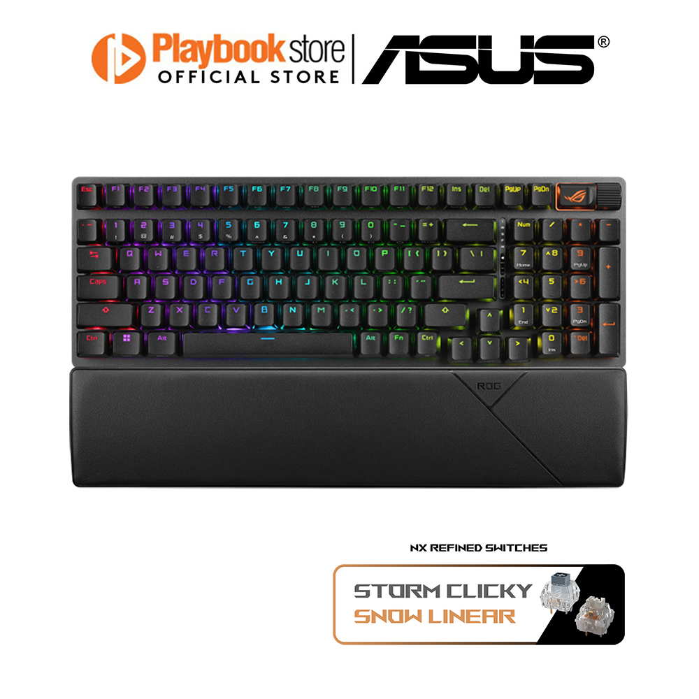 ASUS ROG Strix Scope II 96 Wireless Gaming Keyboard, Tri-Mode