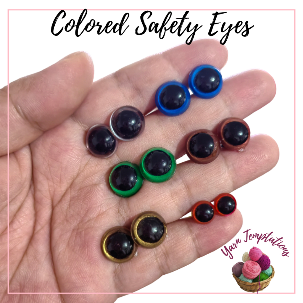 1pair(2pcs)Colored Safety Eyes for Crochet Amigurumi Plastic Eyes WITH