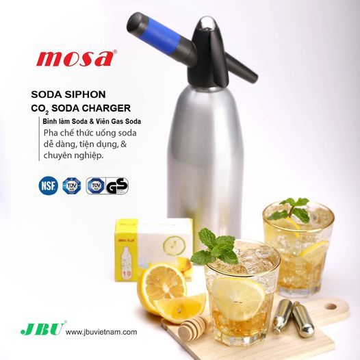 Mosa's Assorted Products Cream Whipper, Soda Siphon, CO2 Charges, N2O