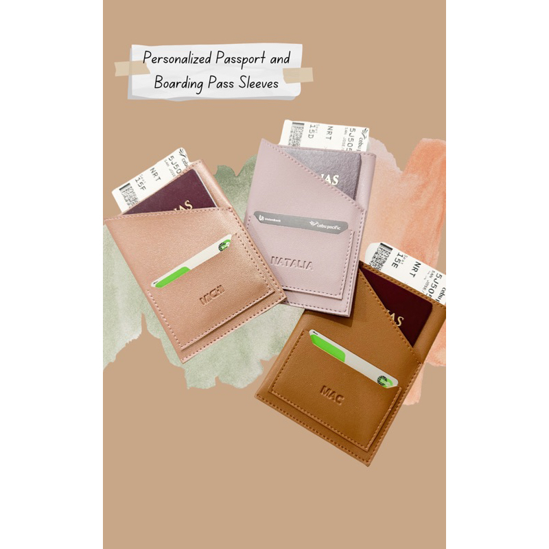 Personalized Passport and Boarding Pass Sleeves Shopee Philippines