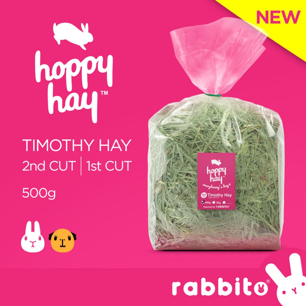 HOPPY HAY Second Cut Timothy Hay 500g for rabbits, guinea pigs, small
