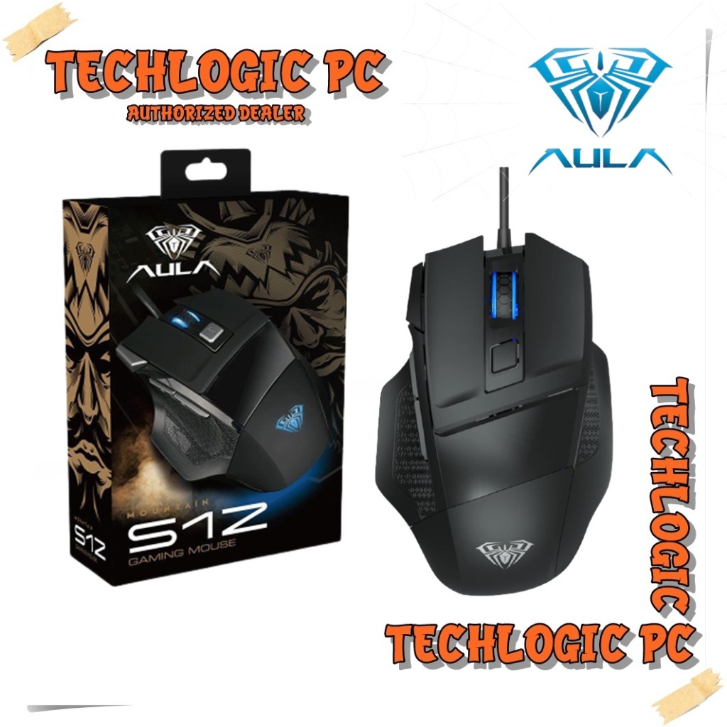 Aula S12 Gaming Mouse Up to 4800 DPI with 7 Customized Marco Keys