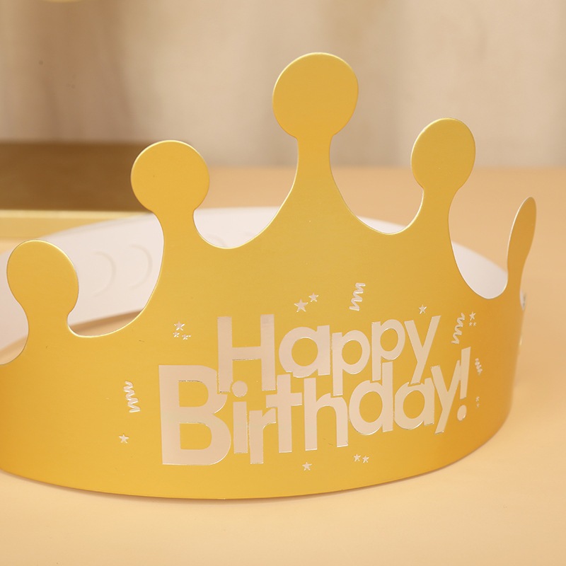 Folding Birthday Hat Birthday Party Decoration Crown Kids Adult Cake ...