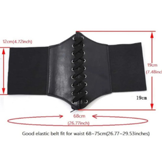 Women's Corset Belt Gothic Fashion PU Leather Female Lace-up Corset Belts  Slimming Waist Corset