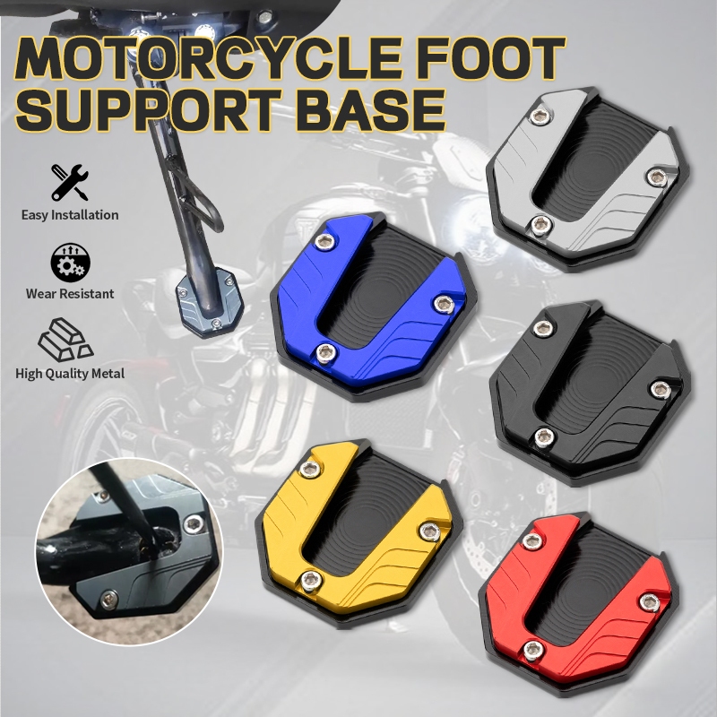 Universal Motorcycle Kickstand Extender Foot Side Stand Extension Foot Pad Support Plate