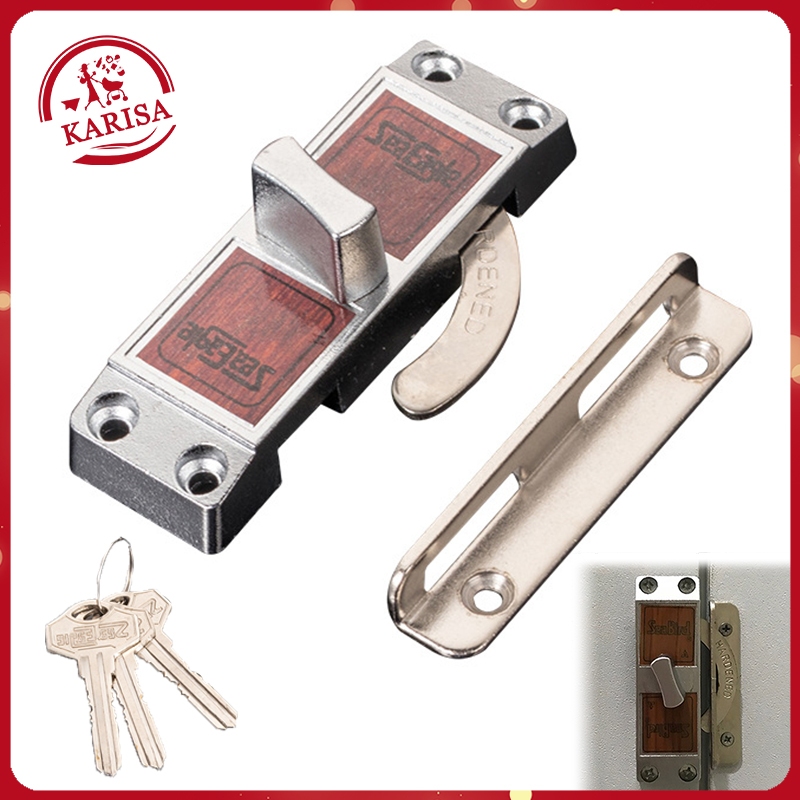 Sliding Barn Door Lock With Key Twist Lock Sliding Door Latch Lock ...