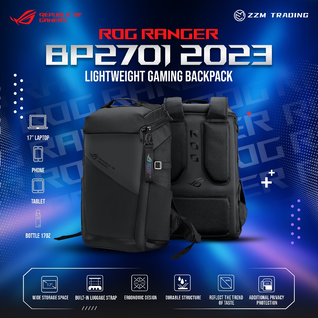 ASUS ROG Ranger BP2701/Cybertext Edition Gaming Backpack 17