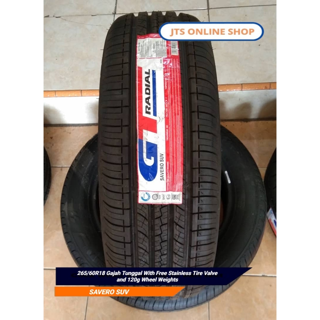 265/60R18 Gajah Tunggal With Free Stainless Tire Valve and 120g Wheel ...