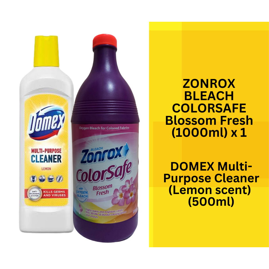 Domex Multipurpose Cleaner Lemon (500ml) + Zonrox Colorsafe (900ml