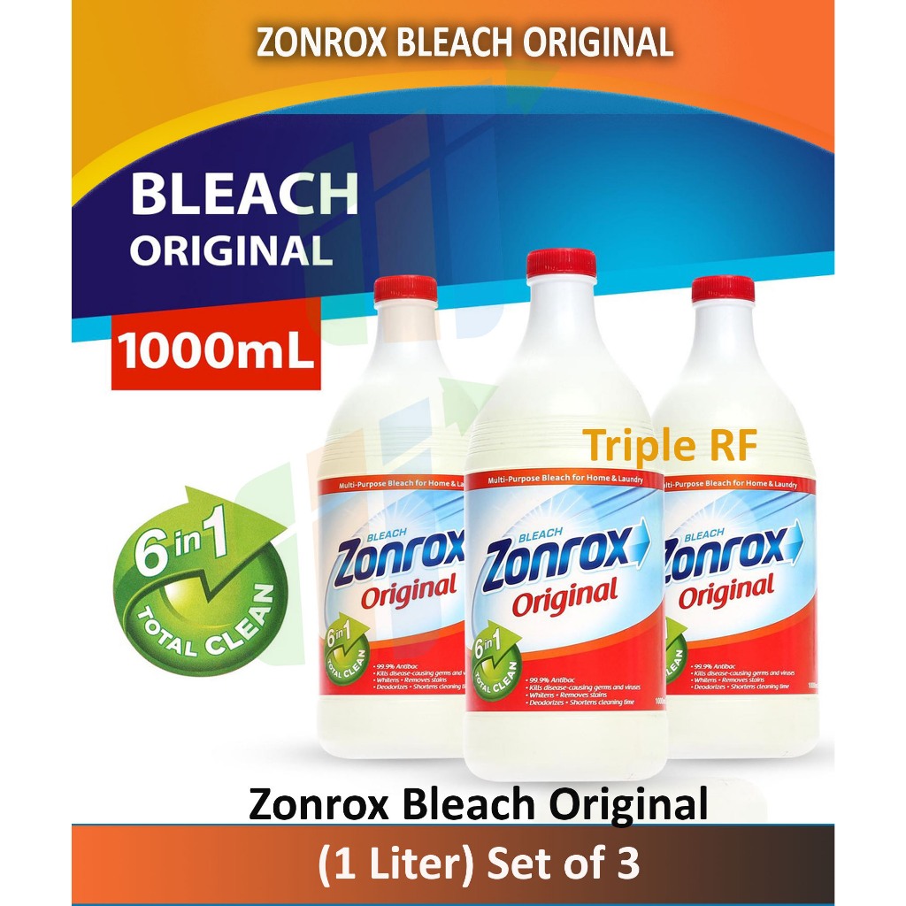 ZONROX Bleach Original (1 Liter) Set of 3 Shopee Philippines