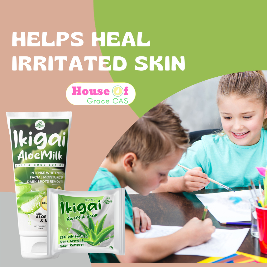 Bundle Set Ikigai Aloe Milk Soap & Lotion for Kids for Healing