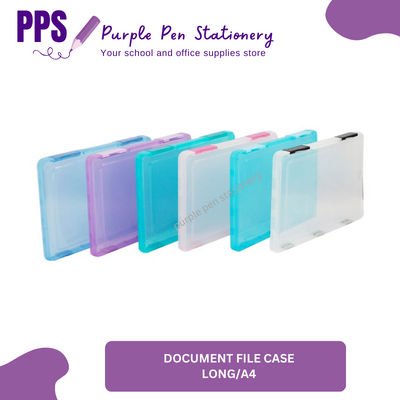 DOCUMENT FILE CASE PLASTIC A4/LONG RANDOM COLOR ONLY | Shopee Philippines