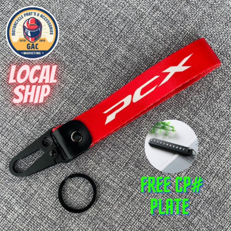 Motorcycle Keychain Embroidery Logo PCX | Shopee Philippines