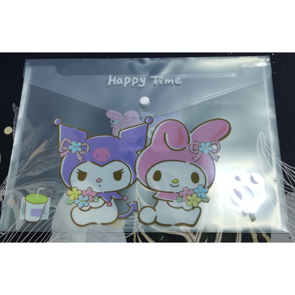 [#DH013] A4 Cute Sanrio Plastic Envelope Document Organizer Office ...