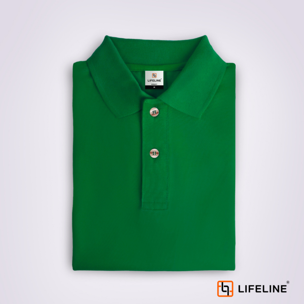 Lifeline Polo Shirt for Men Color Emerald Green | Shopee Philippines
