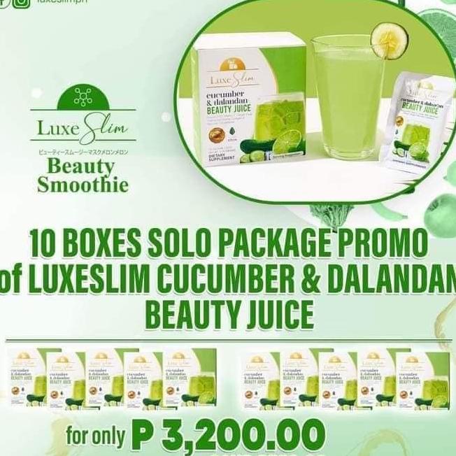 LUXE SLIM 10BOXES SOLO PACKAGE (CUCUMBER&DALANDAN BEAUTY JUICE ...