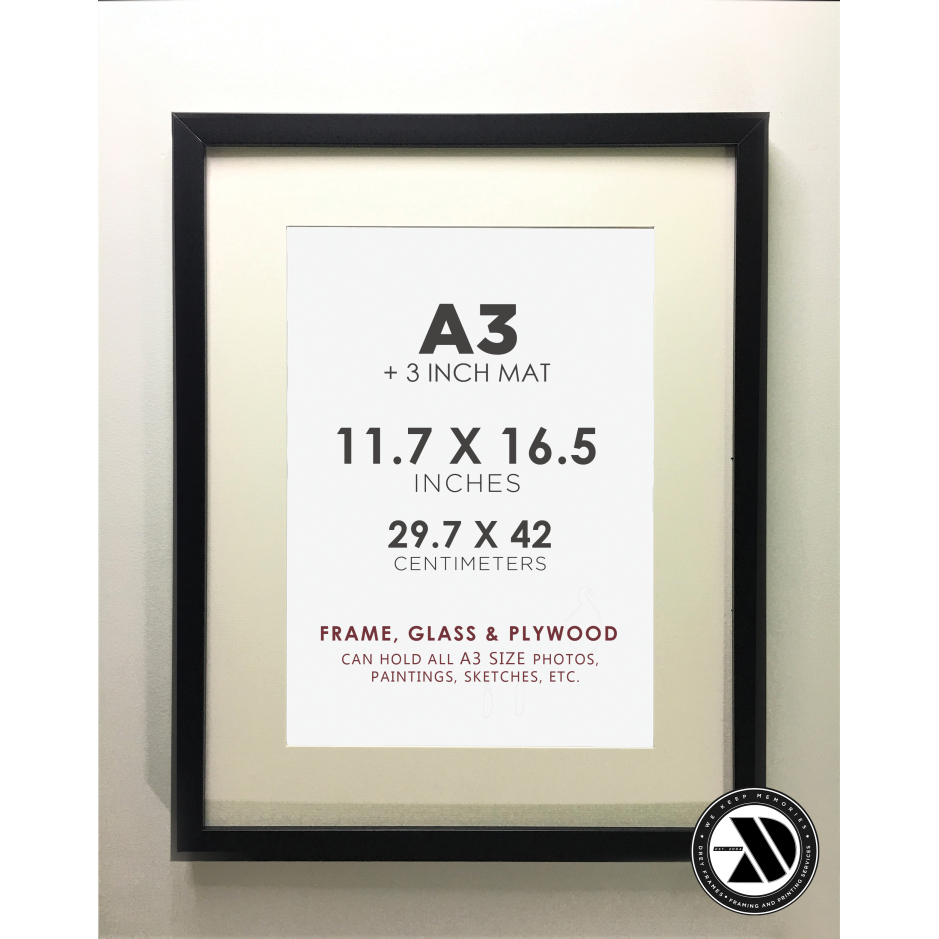 A3 11.75x16.5 3 Matting Wall Picture Photo Frame Shopee