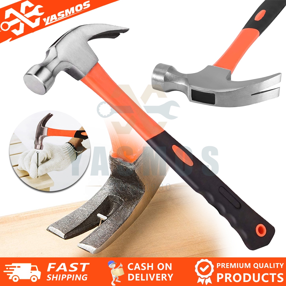 270mm Multifunction Claw Hammer 8oz Orange ( High Carbon Steel/Soft