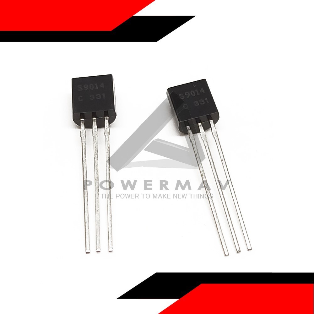 original 2pcs s9014 transistor to-92 npn bipolar S9014 NPN epitaxial ...