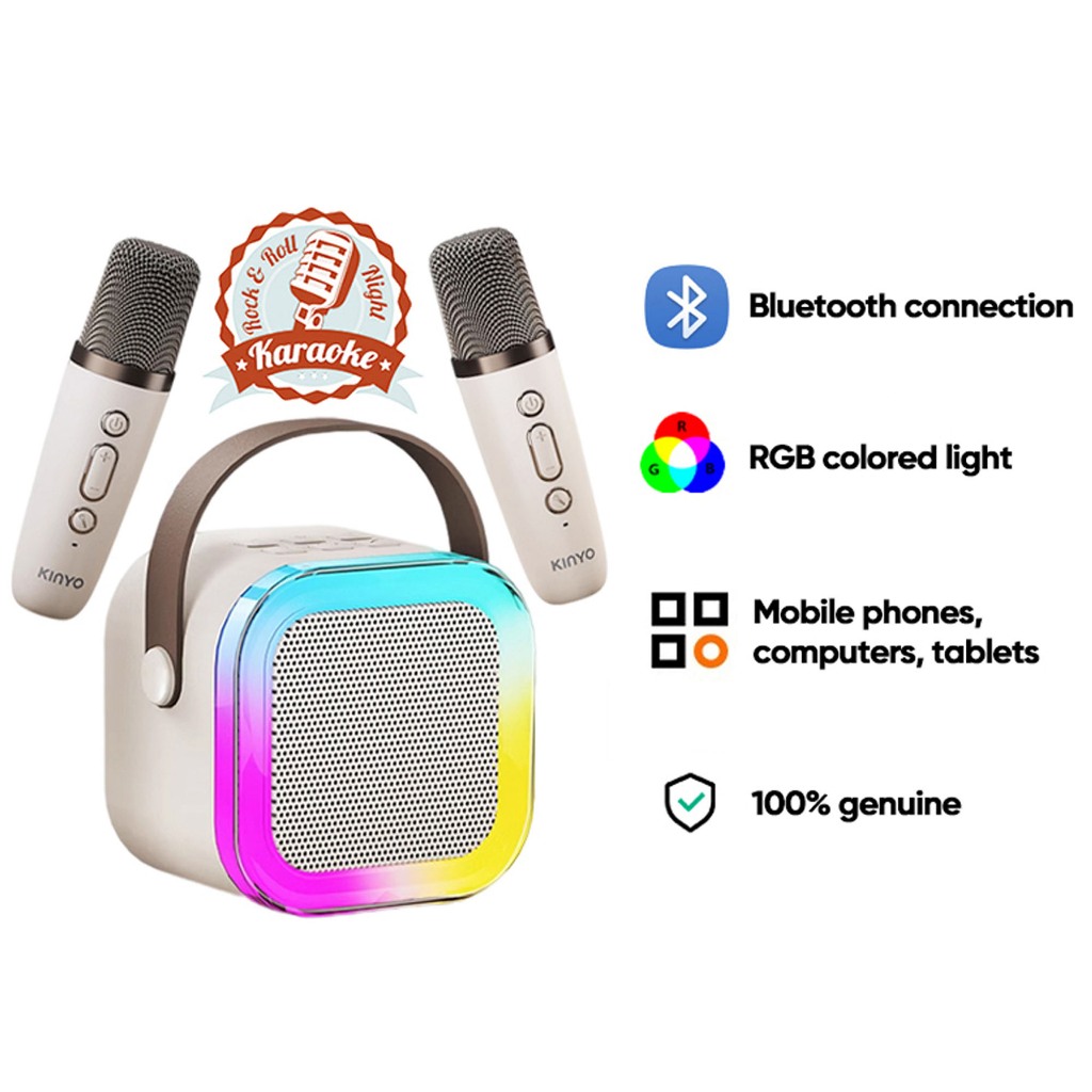 Karaoke bluetooth speaker Wireless Dual Microphone with microphone ...