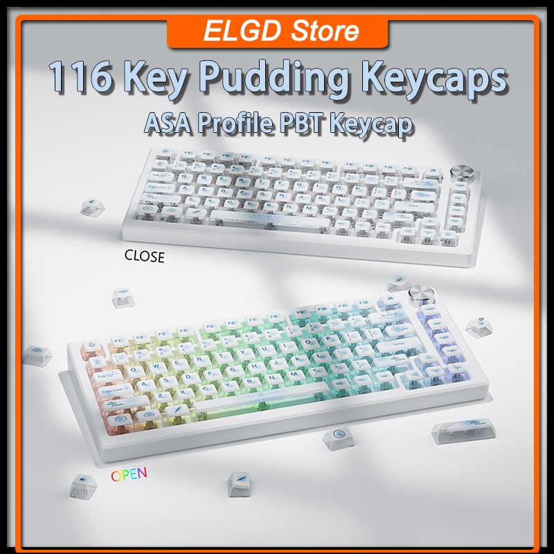 XVX Pudding Keycaps PBT Keycap ASA Profile for 100 75 65 60 Mechanical