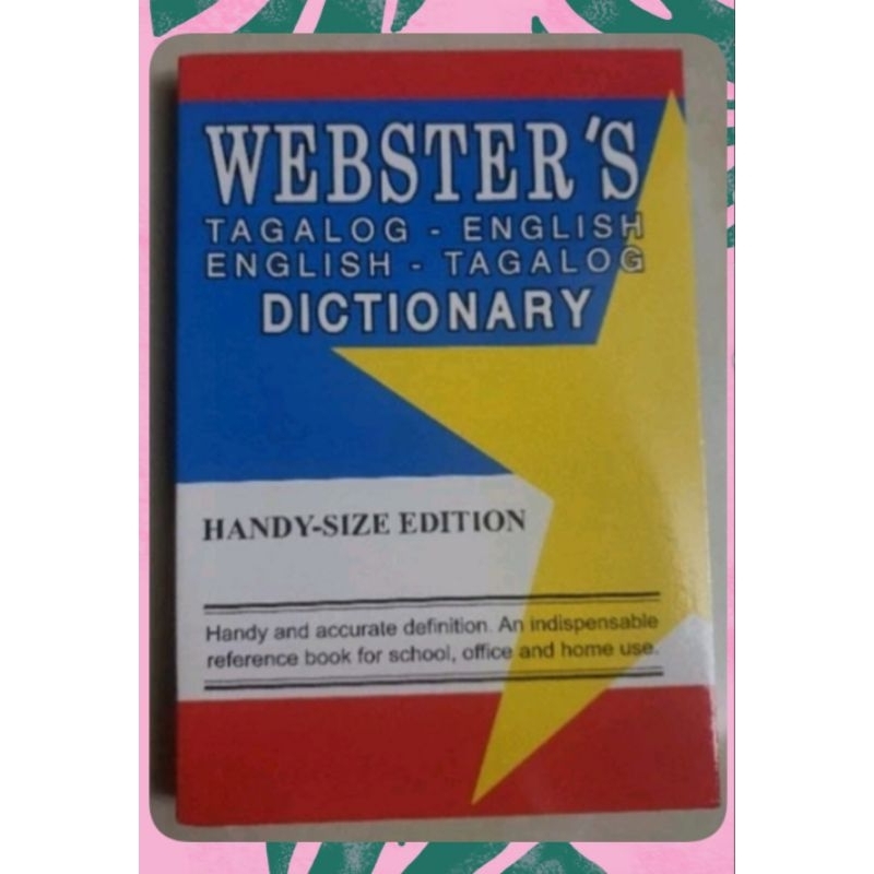 WEBSTER'S TAGALOGENGLISH ENGLISHTAGALOG DICTIONARY HandySize Edition