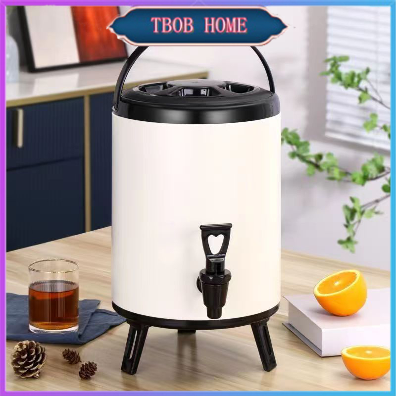 【Ready Stock】Milk Tea Bucket Milk Tea Barrel Water Jug Stainless