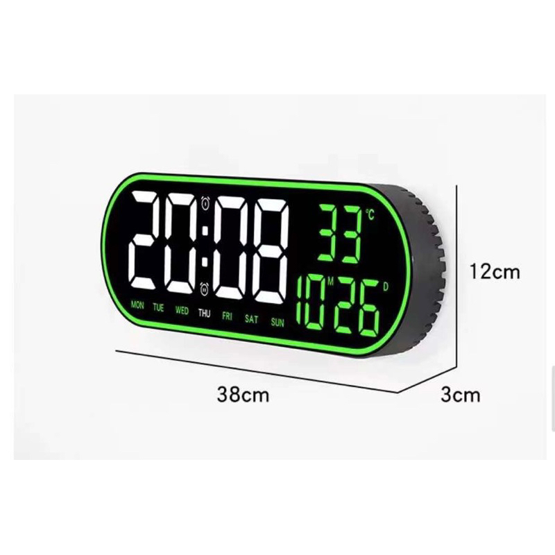 (8021) LED LARGE Display Digits With Remote Control Alarm Clock Wall ...