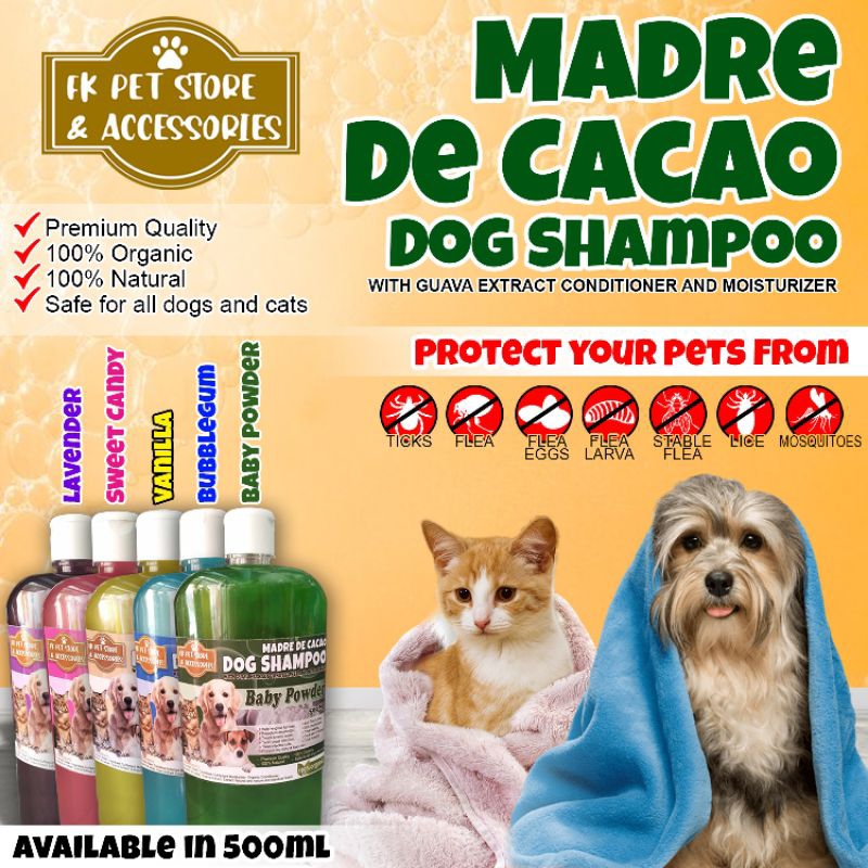 Madre de Cacao Shampoo & Conditioner with Guava Extract 500ml Shopee