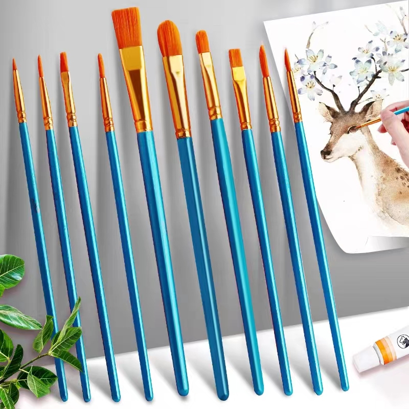 Oil Brush Pen Set for Painting,Nylon Paint Brush 10pcs,Korea ...